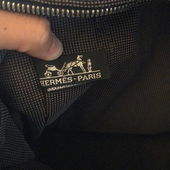 Hermes Herline Grey Canvas Tote Bag GM size - Picture 8 of 11